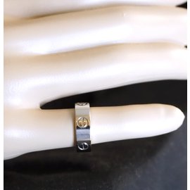 Cartier-Cartier or blanc 18K 750 Taille de bague d'amour 49-Argenté