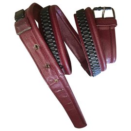 Gianni Versace-Cinturón vintage de hombre Gianni Versace-Burdeos
