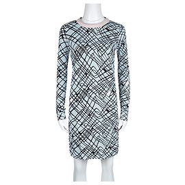 Abito Diane Von Furstenberg Jenetta nero e azzurro Nero Blu chiaro