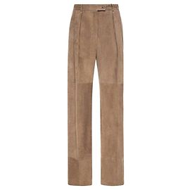 Alberta Ferretti goatskin trousers Caramel