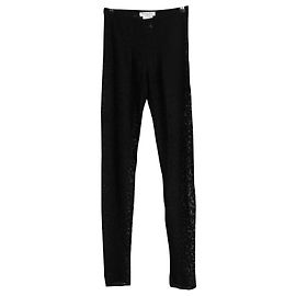 Christian Dior AW04 Legging en tricot léopard Noir