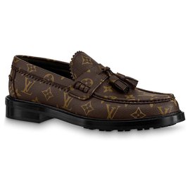 LOUIS VUITTON SHOES LOCK IT MOCCASIN 41 GRAINED LEATHER CAMEL LOAFER SHOE  Caramel ref.663538 - Joli Closet