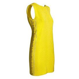Versace For H&M-New Versace for H&M Cocktail mini dress with the label-Yellow
