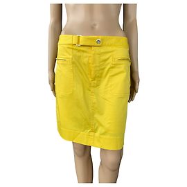 Gonna Ralph Lauren Gialla in Cotone ed Elastan Giallo