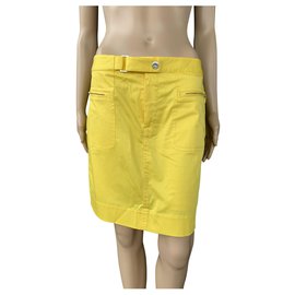 Saia Ralph Lauren Amarela de Algodão e Elastano Amarelo