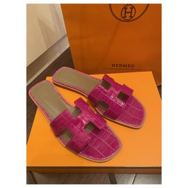 sandales oran hermès camel