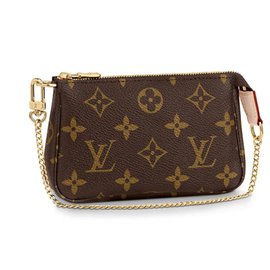 Louis Vuitton-Mini bolsa de accesorios LV-Castaño