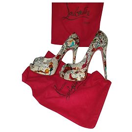 Christian Louboutin Python Plateau Pumps Mehrfarben
