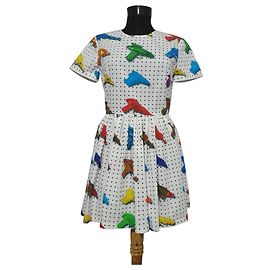 Vestido Jeremy Scott de algodón con estampado de pistolas de juguete Multicolor