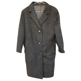 Autre Marque-vintage t loden coat 40-Dark grey