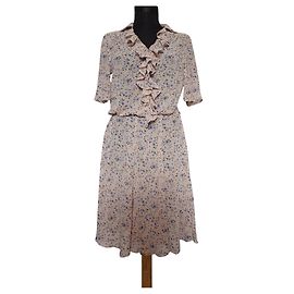 Autre Marque Robe Line of Oslo à fleurs en viscose rose Rose Multicolore