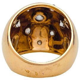 inconnue Yellow gold and diamond dome ring. Other