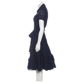 Diane Von Furstenberg-DvF vintage Taffy wrap dress-Navy blue