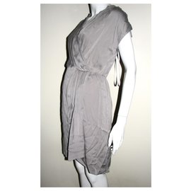 Diane Von Furstenberg-DvF Mateo silk wrap effect dress-Grey