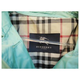 Burberry-Gabardina ligera de Burberry London t 34/36-Turquesa