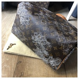 Louis Vuitton-Edición especial Speedy Bag (Brote)-Plata,Beige,Marrón oscuro