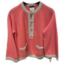 Chanel Strickwaren Pink Beige
