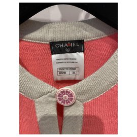 Chanel-Prendas de punto-Rosa,Beige