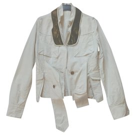 Gucci Saharan Jacket Eggshell Silk and Cotton Eggshell