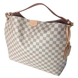Louis Vuitton SAC GRACEFUL Toile Damier Azur MM Blanc cassé