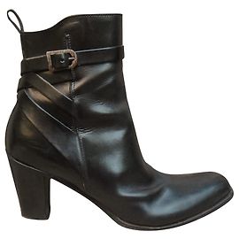 Sartore Leather Ankle Boots Black 37.5 Black