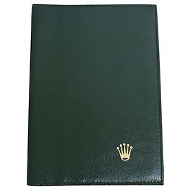 Rolex wallet passport holder Black Green