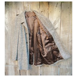 Autre Marque-manteau 3/4 en tweed t XL, vintage-Multicolore