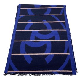 Chanel-Silk scarves-Blue