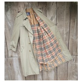Burberry-casaco Burberry vintage t para homem 52 com forro de lã removível-Caqui