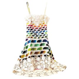 Chanel-icónico vestido Colorama-Multicolor