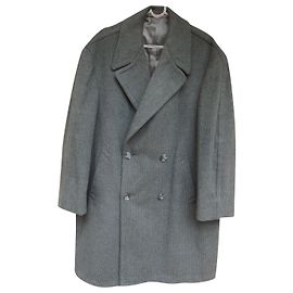 Autre Marque Vintage gefütterter Brustmantel L. Grau