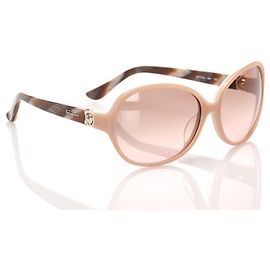 Salvatore Ferragamo Gafas de sol polarizadas redondas marrones Ferragamo Castaño Rosa