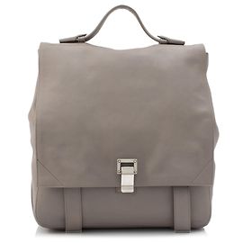 Proenza Schouler Gray Courier Leather Backpack Grey