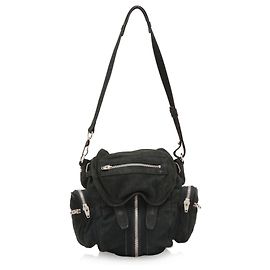 Alexander Wang Schwarzer Mini Marti Nubukleder Rucksack Schwarz