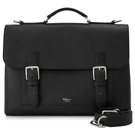 Serviette en cuir Mulberry noir Chiltern Noir
