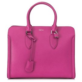 Alexander McQueen rosa bolsa de couro heroína Rosa