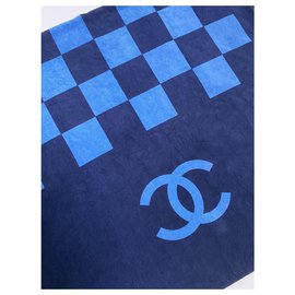 Chanel-TOALHA DE PRAIA GRANDE CHANEL-Azul
