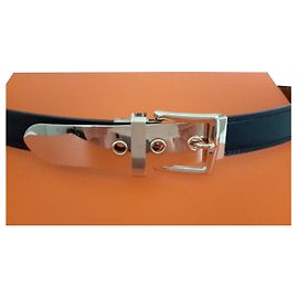 Hermès Caixa marrom escura e metal dourado Castanho escuro