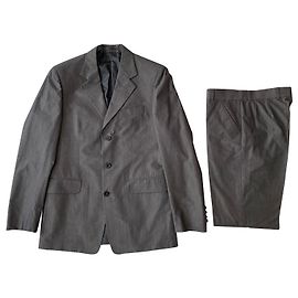 Yves Saint Laurent Traje de sastre de algodón gris Gris