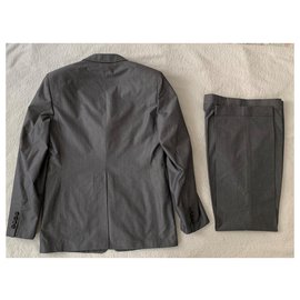 Yves Saint Laurent-Grey cotton sartorial suit-Grey