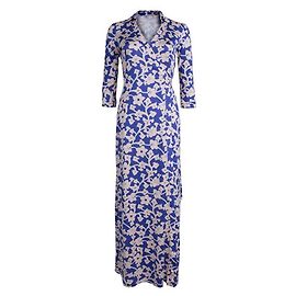 Diane Von Furstenberg DvF Abigal silk maxi wrap dress Pink Purple