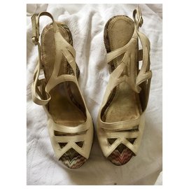 Missoni-Missoni wedge sandals-White,Multiple colors