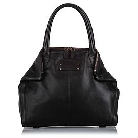 Alexander McQueen Black De Manta Ledertasche Schwarz