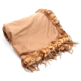 Fendi-Fendi Brown Cashmere Scarf-Brown