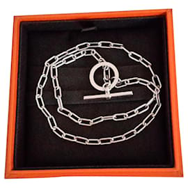 Hermès-Anchor Chain Necklace-Silvery
