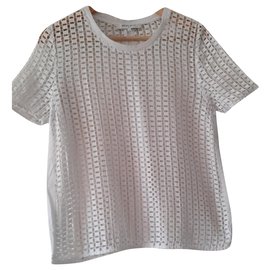 Top de encaje de algodón blanco Gerard Darel Blanco