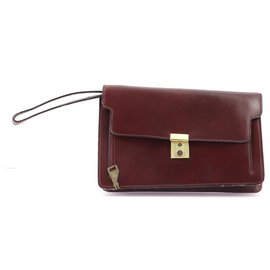 Lancel Pencil case Dark red