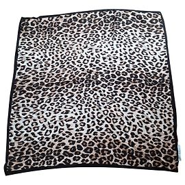 Autre Marque Pañuelo de seda estampado leopardo 80x80 Estampado de leopardo