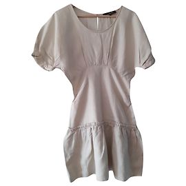 Robe Isabel Marant beige en lin et viscose drapée Beige