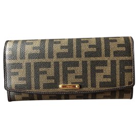 Fendi-Monogram wallet-Brown